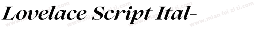 Lovelace Script Ital字体转换